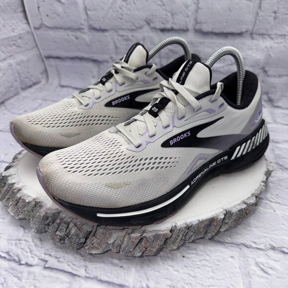 Brooks Shoes - Brooks Adrenaline GTS 23 Womens Size 9.5 2A Gray Athletic Running Shoes Sneakers